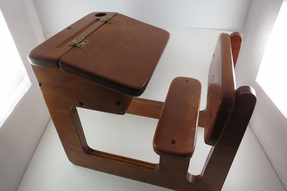 Vintage Child's Doll Slant Top Desk Hand Crafted Pretend Play Furniture