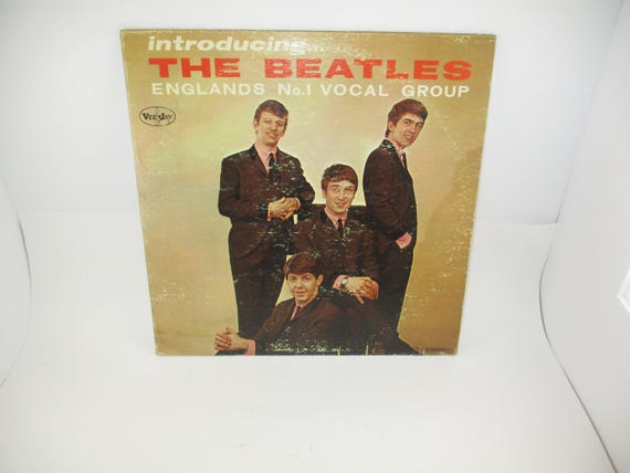 Vintage 1964 Vinyl LP Record Introducing the Beatles Vee Jay Records Authentic Original Excellent Condition Vee Oval Label Colorband 70189