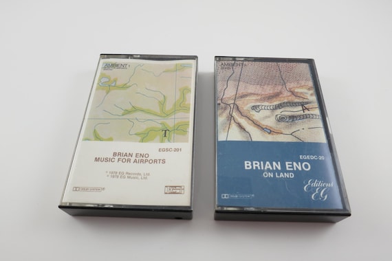 Vintage 1970's Brian Eno Cassette Tapes Music for Airports On Land Sold Individually