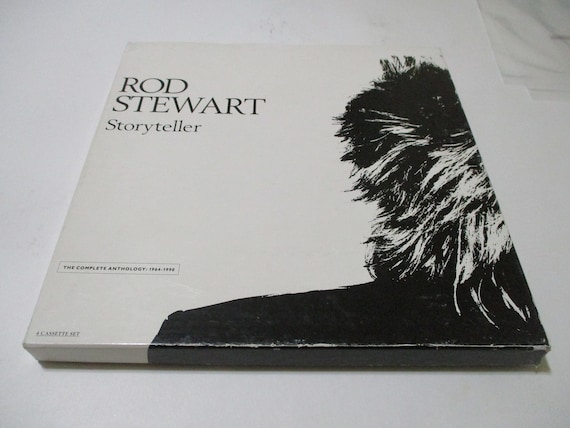Vintage 1989 Cassette Box Set Storyteller Rod Stewart Four Tape Set Excellent Condition with Original Book 38212