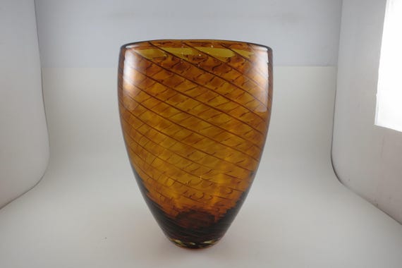 Amber 9 Inch Crate & Barrel Sahara Vase