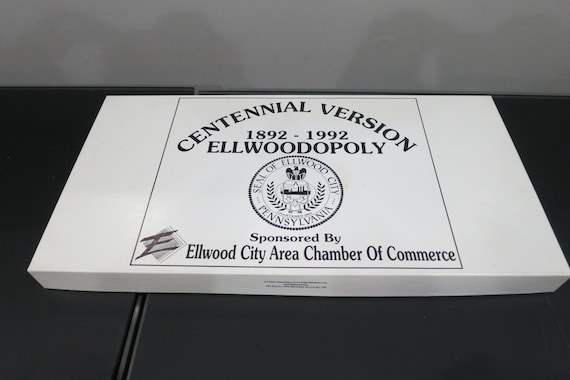 Vintage 1992 Board Game Ellwoodopoly Ellwood PA Rare