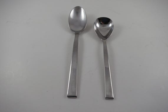 Dansk Meridian Flatware, Oval Place Spoon and Sugar Spoon
