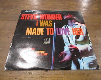 Vintage 1982 Vinyl LP Record I Was Made to Love Her Stevie Wonder Excellent Condition 58594