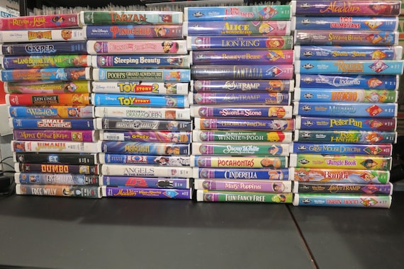 Vintage VHS Tapes Kids Disney Black Diamond Masterpiece Other Clamshell Covers Sold Individually