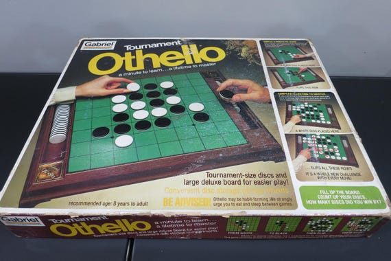 Vintage 1977 Tournament Othello Board Game, Complete Gabriel Edition