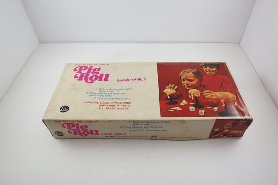 Vintage 1970's Lido Board Game Pig Roll