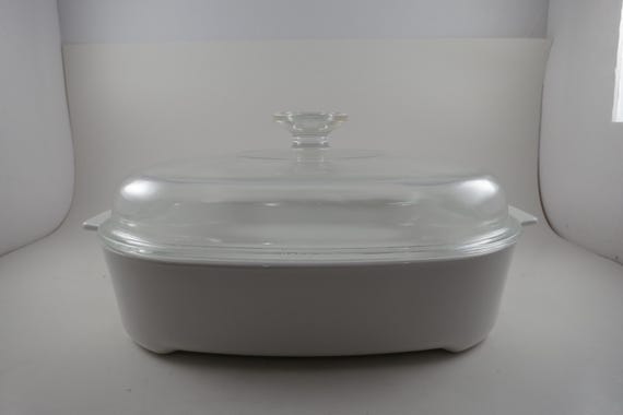 Vintage Corning Ware Browning Skillet MW-A-10 with Glass Lid For Microwave