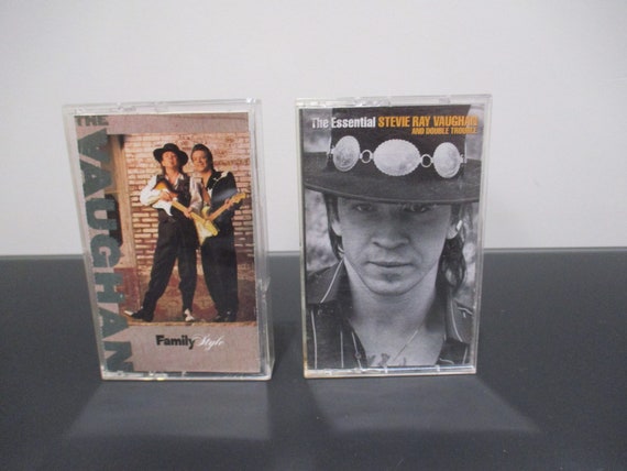 Vintage 1980's Stevie Ray Vaughan Cassette Tapes Excellent Condition Soul to Soul Texas Flood In Step Family Style Sold Individually