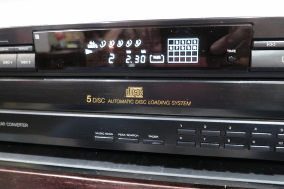 Vintage 1992 Sony CDP-C425 5-Disc CD Changer – Works, Stereo Receiver Compatible