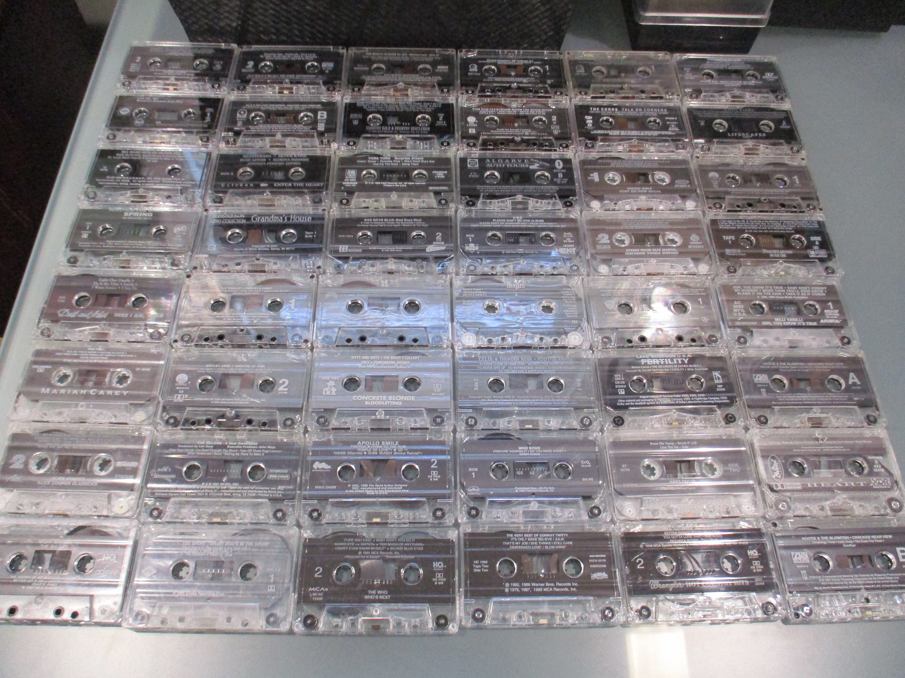  20 Pack Cassette Cases Clear Plastic Blank Cassette