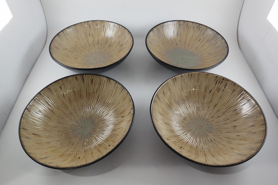 Vintage Joseph Abboud Stoneware Salad Bowls, Set of Four (7 7/8 Inch)