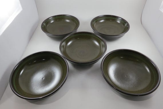 Vintage Franciscan Madeira Pattern Set of Five 7 Inch Soup Bowls Like New Condition