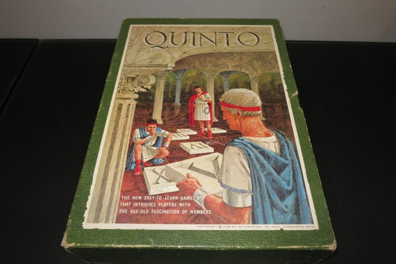Vintage 1968 3M Bookshelf Board Game Quinto Facinating Game of Fives 100% Complete