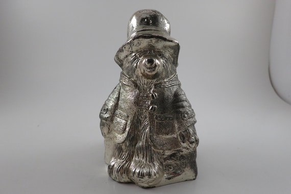 Vintage 1978 Eden Toys Raimond Silverplate Paddington Bear Figurine/Coin Bank