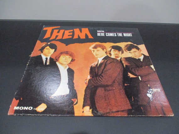Vintage 1965 Vinyl LP Record THEM Self Titled Here Comes The Night MONO Pressing Very Good Condition 65628