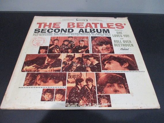 Vintage 1971 Vinyl LP Record The Beatles Second Album Stereo Pressing Excellent Condition Fair Cover 66420