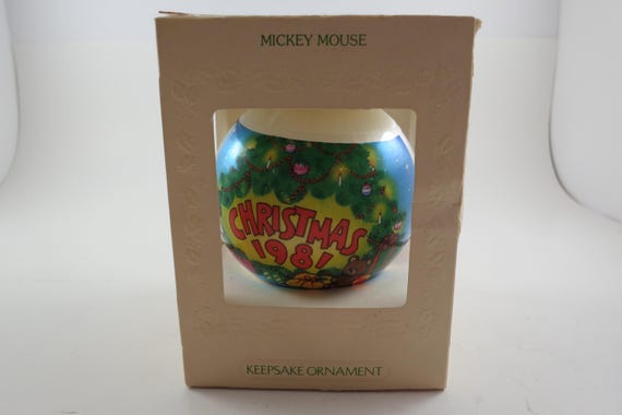 Vintage 1981 Hallmark Mickey Mouse Christmas Ornament In Original Box
