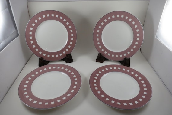 Set of Four Mikasa Town House HK251 8 1/2 Inch Salad Plates