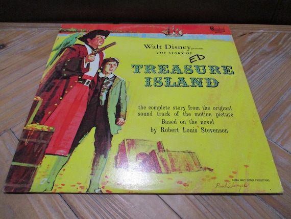 1964 Walt Disney's Treasure Island Vinyl LP Children's Record