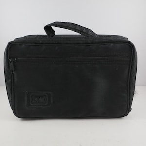 1980&#39;s/90&#39;s BMI Black Cassette Tape Carrying Case Holds 16 Cassettes with Hard Inner Tray