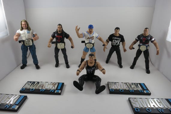 Set of 6 1998 WWF Jakks Wrestling Figure Set