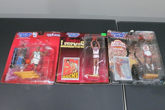Kenner Starting Lineup Basketball Figure: Marbury, Abdul-Jabbar, Swoopes (1995-2000, New in Package)