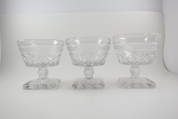Vintage Imperial Cape Cod Sherbet Glasses: Set of 3