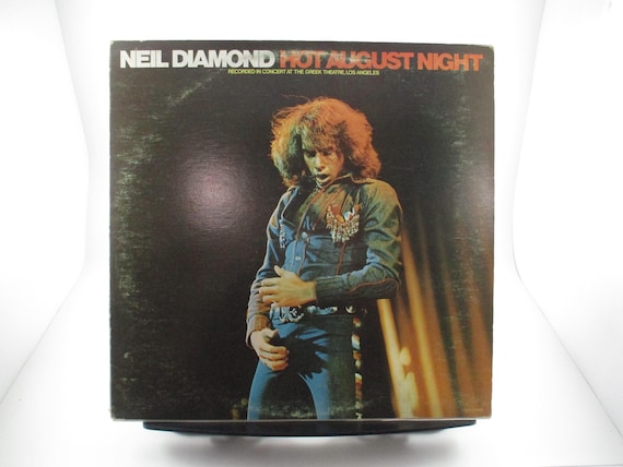 Vintage 1974 LP Vinyl Record Neil Diamond Hot August Night Excellent Condition 58150
