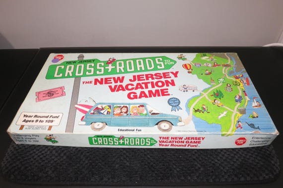 1986 New Jersey Vacation Board Game Crossroads to Fun 100% Complete