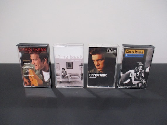 Vintage 1980's Chris Isaak Cassette Tapes Silvertone Heart Shaped World Baja Sessions San Francisco Days Sold Individually