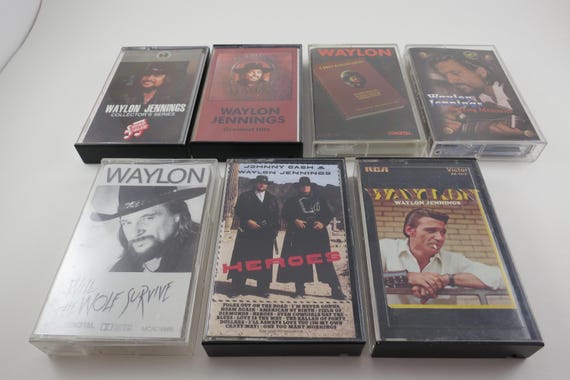 Vintage Waylon Jennings Cassette Tapes - 1980s Country Music