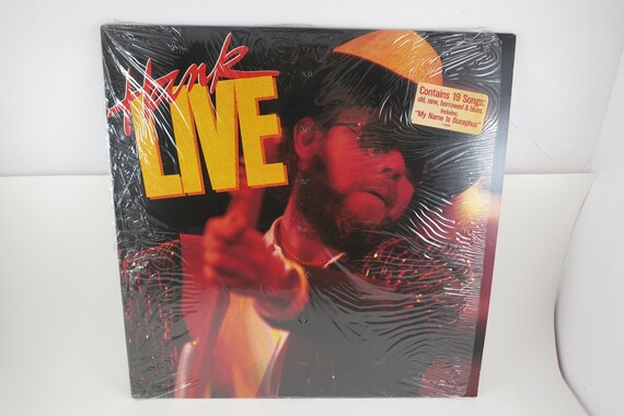 Vintage 1987 Hank Williams Jr. 'Hank Live' Vinyl LP (In Shrink)