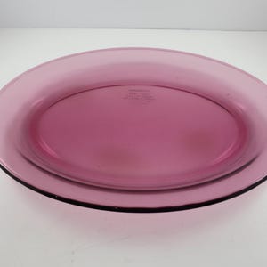 Vintage Cranberry Corning Oval Serving Platter - 14 Inch