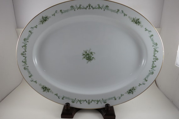 1965 Noritake Glenview Pattern 6401 16 Inch Oval Meat Serving Platter Like New Condition