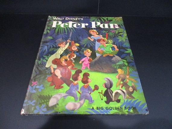 Vintage 1952 Big Golden Book Walt Disney Peter Pan Hardcover Excellent Original Condition