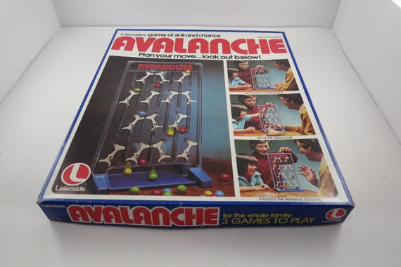 Vintage 1976 Board Game by Lakeside Avalanche 100% Complete Excellent Condition