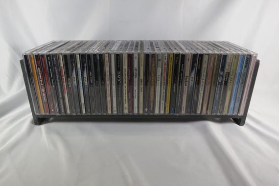 Vintage 90s Metal CD Holder: 40-Disc Capacity Display