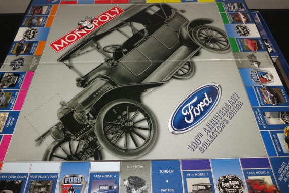 Vintage 2003 Monopoly Ford 100th Anniversary Collectors Edition