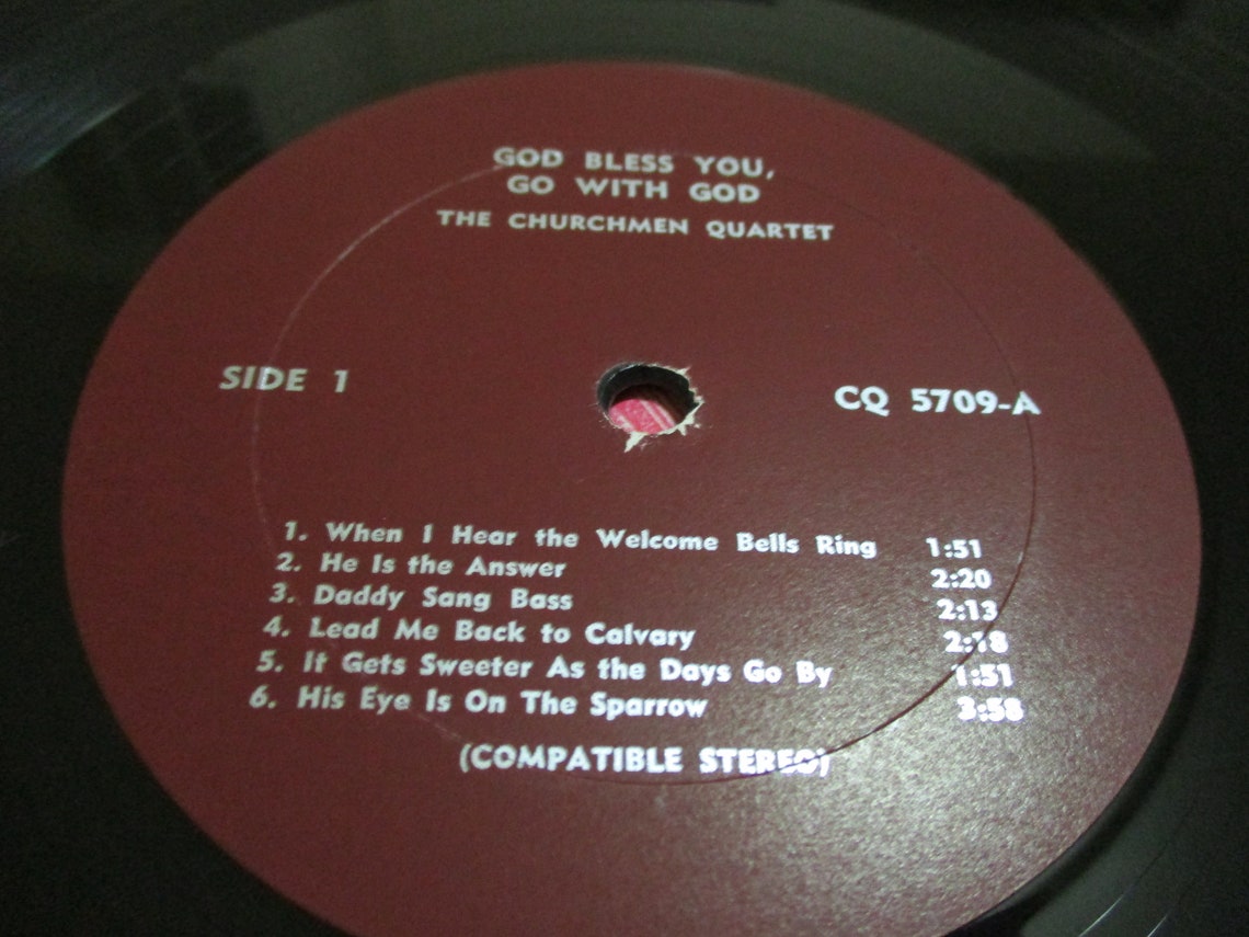 Vintage Vinyl LP Gospel Record The Churchmen Quartet Sing God Etsy