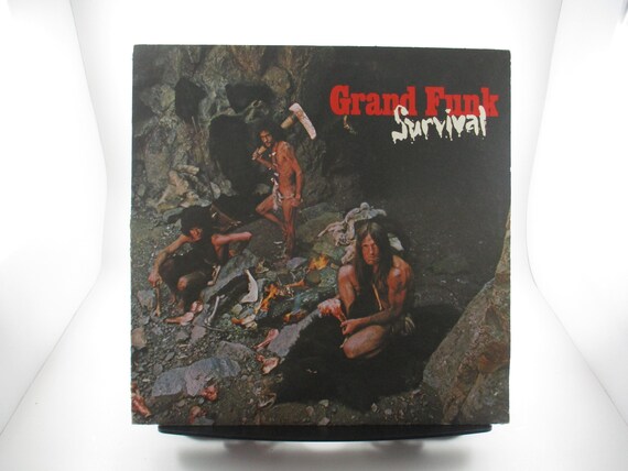 Vintage 1971 Vinyl LP Record Survival Grand Funk Railroad Excellent Condition with All 3 Color Pictures 68822