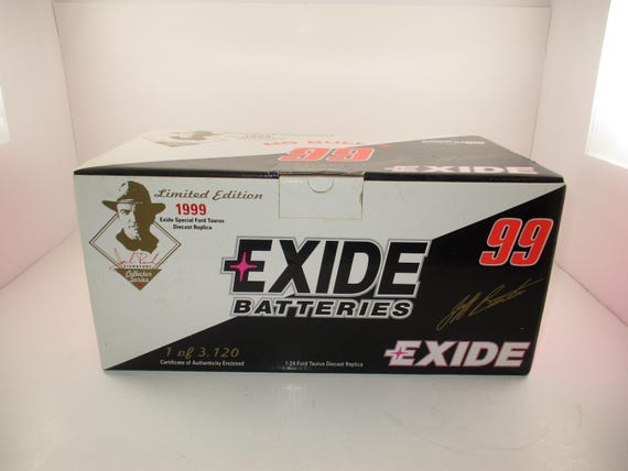 1999 Exide Batteries Ford Taurus Jeff Burton No 99 Jack Roush 1:24 Scale Diecast New In Original Box 1 of Only 3,120 Winston No Bull 5