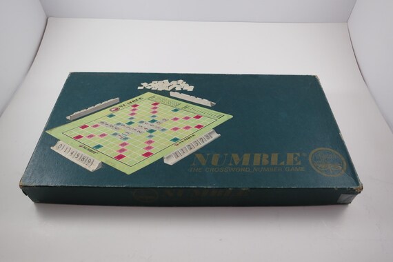Vintage 1967 Board Game Numble Crossword Numbers Mag Nif Games 100% Complete Excellent Condition
