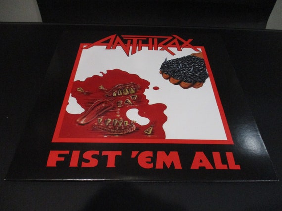 Vinyl LP Record Anthrax Fist Em' All Rare Unofficial Pressing 1 of 300 Copies Pressed Brooklyn NY 1984 Concert Near Mint Condition 67404