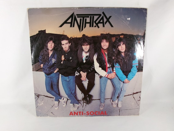 1989 Vinyl EP Record Anthrax Anti Social Megafoce Records EX