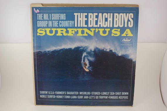 Vintage 1963 The Beach Boys Surfin' USA Vinyl LP Record
