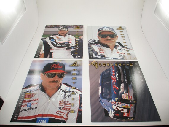 1997 Pinnacle Portraits Nascar Winston Cup Series 8x10 Driver Card Set of 4 Different Dale Earnhardt Complete Set Mint Condition
