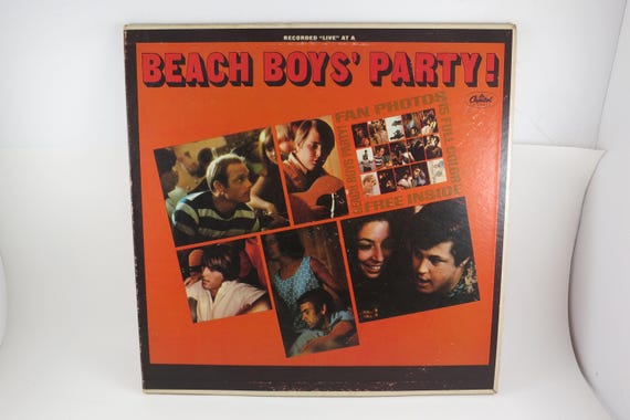 Vintage 1965 The Beach Boys Party! Vinyl LP - Original Mono Pressing Fan Photo Cards