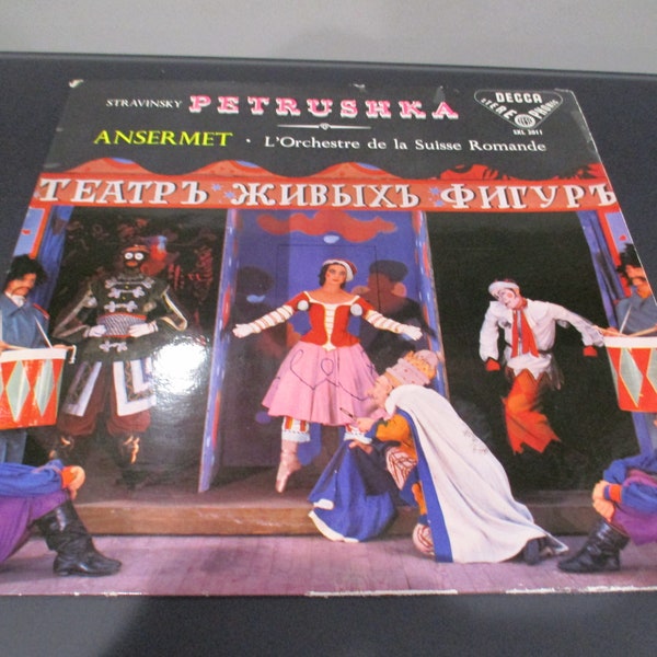 Vintage 1958 Vinyl LP Classical Record Petrushka Ballet Stravinsky*, Ansermet* · L'Orchestre De La Suisse Romande Original Pressing 63785