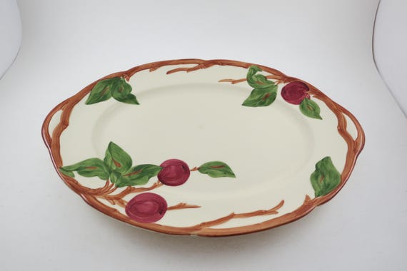 Vintage Franciscan Earthenware Apple Pattern 14 Inch Oval Serving Platter Excellent Condition